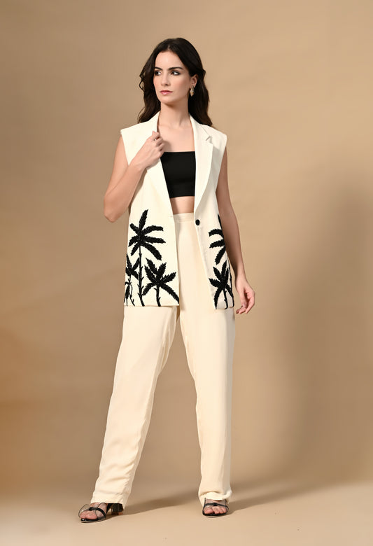 Palm Tree Pant Suit